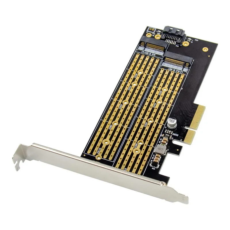 Adaptador PCI Express PCIE a M2 NVME SATA M.2 SSD PCIE adaptador NVME/SATA M2 PCI E adaptador SSD M2 a SATA tarjeta PCI-E llave M + tecla B - imagen 3