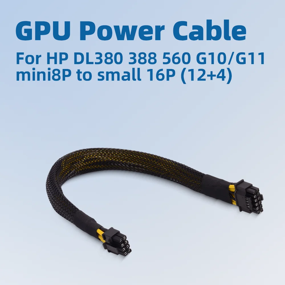 Mini 8 pines a Mini 16 pines (12 + 4) GPU tarjeta gráfica Cable de alimentación del servidor para 4090/4080/L20/L40/H100