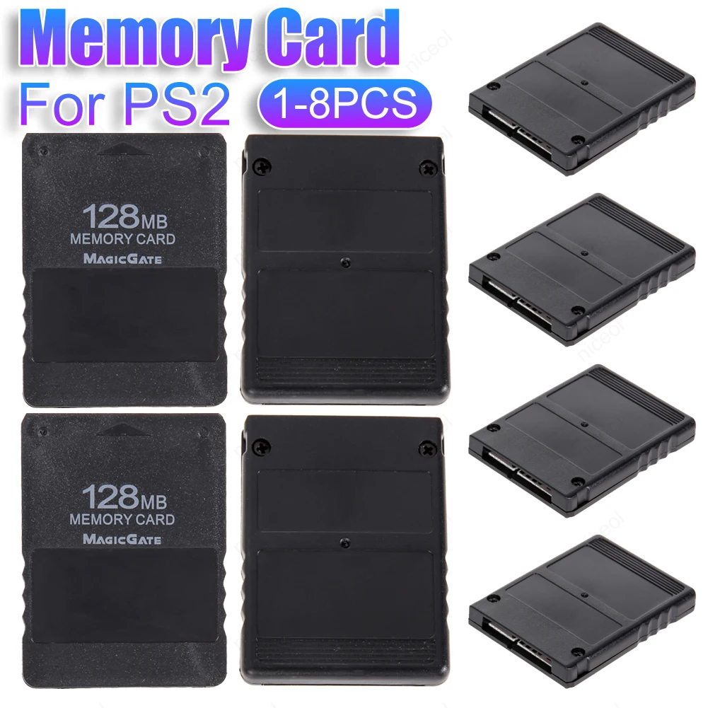 Tarjeta de memoria de 128MB y 128M, dispositivo de almacenamiento de datos de juego para PS 2 PS2