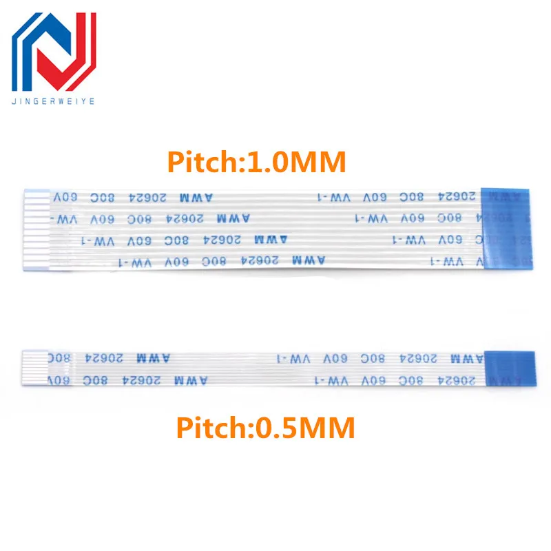 Cable plano Flexible FPC/FFC, 10 piezas, 0,5 MM, 1,0mm, paso con AWM 20624 80C 60V, longitud de VW-1 10CM, dirección delantera inversa - imagen 4