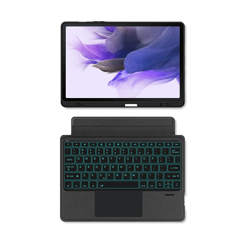 Teclado AJIUYU Trackpad para Sasnen Galaxy Tab S7 FE S8 Plus 12,4 "S7 Plus funda para teclado mágico desmontable con portalápices - imagen 5
