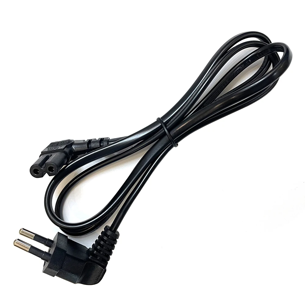 Cable de alimentación de CA de ángulo de 90 grados C7, 1M/3M, Schuko CEE7/16 Europa, 2 pines macho a ángulo recto, Cable de alimentación IEC 320 C7 - imagen 5