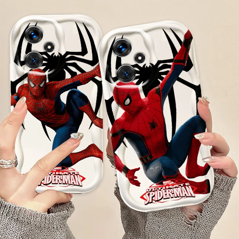 Marvel Spider-Man Art Cool para Xiaomi Redmi Note 13 12 12S 11S 11 10 9 8 10A 9C 9T Pro Plus 5G Wave Oil Back Phone Case