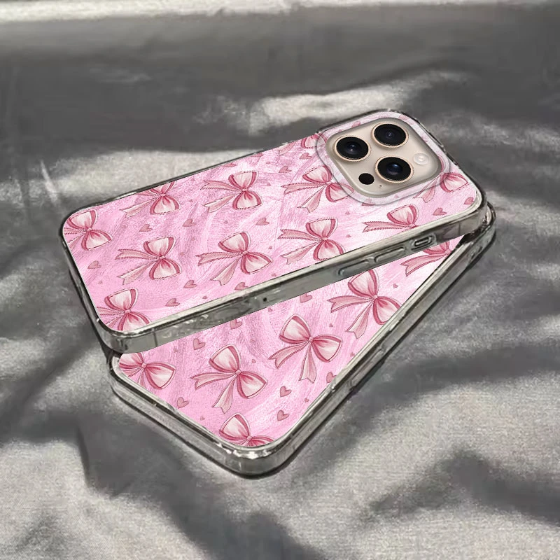 Para iPhone 16 15 13 12 11 Plus Pro Max 14 Pro 7 8 Plus SE XS XR funda de teléfono mariposa arco estampado láser para iPhone 16e cubierta de lujo - imagen 4