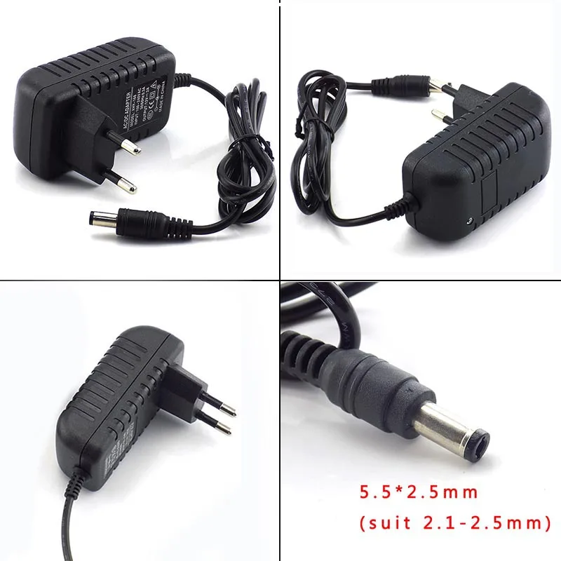 Enchufe europeo DC 12V 2A fuente de alimentación conmutada AC110V ~ 220V 2000ma adaptador LED para cámara CCTV enrutador A7 - imagen 2
