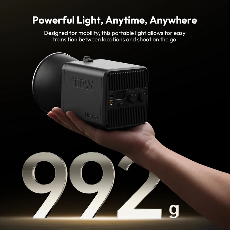 Ulanzi ML100Bi / ML100RGB 100W COB Luz de vídeo con batería incorporada para fotografía de retratos transmisión en vivo Vídeo corto Vlog - imagen 4