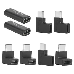 Adaptador USB-C Angular 90° Macho-Hembra para Tablet y Portátil