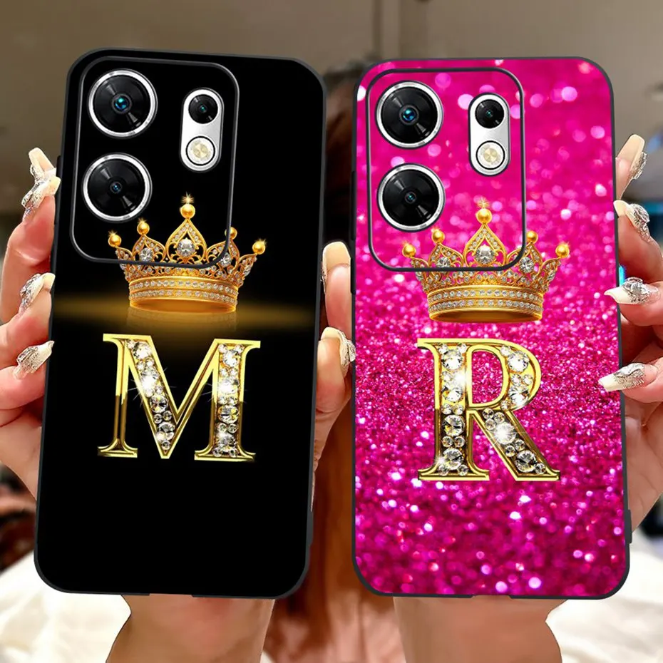 Funda de teléfono con letras a la moda para Infinix Zero 30 4G 5G, fundas de silicona negras de TPU suave para Infinix Zero30 X6731 X6731B