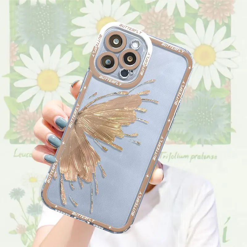 Funda para Xiaomi Redmi Note 12S 12 Pro Plus 5G 9S 10S 10 11S 9 11 Pro 10 hermosa mariposa arte trasero cubierta de silicona transparente - imagen 4