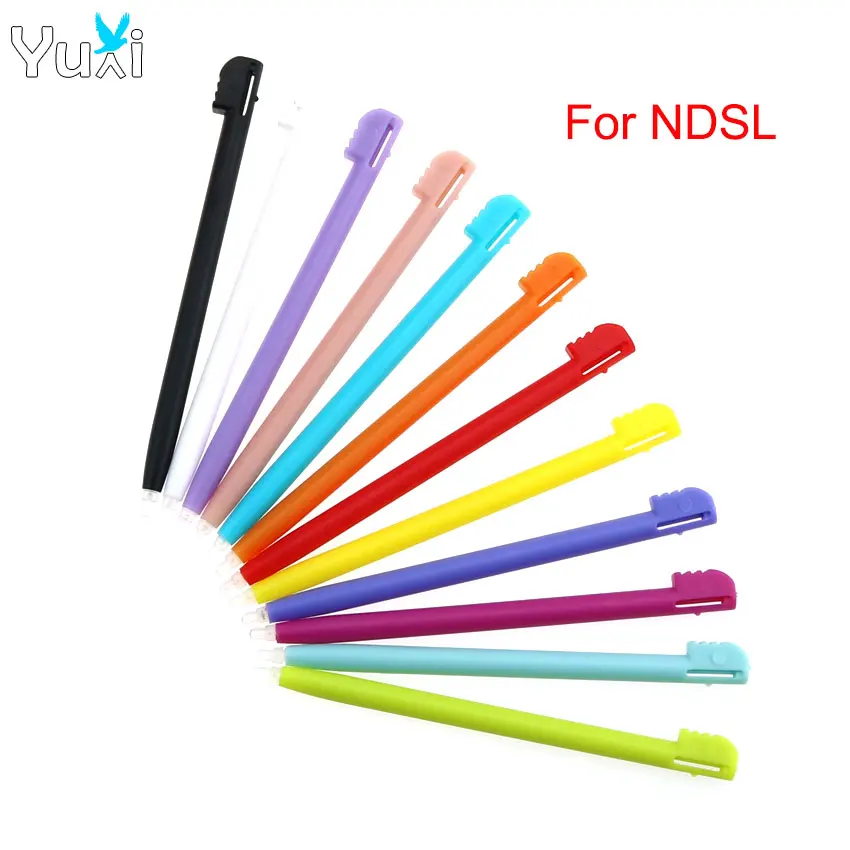 YuXi 2 piezas de repuesto de lápiz de pantalla táctil de plástico de varios colores para DS Lite DSL juego Video lápiz óptico para consola NDSL