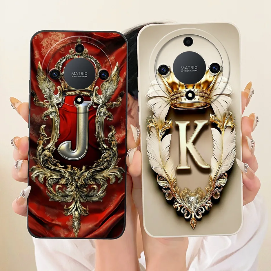 Para Honor X9b funda Magic6 Lite ALI-NX3 Cool corona letras cubierta a prueba de golpes funda de teléfono para Honor Magic 6 Lite HonorX9b carcasa suave