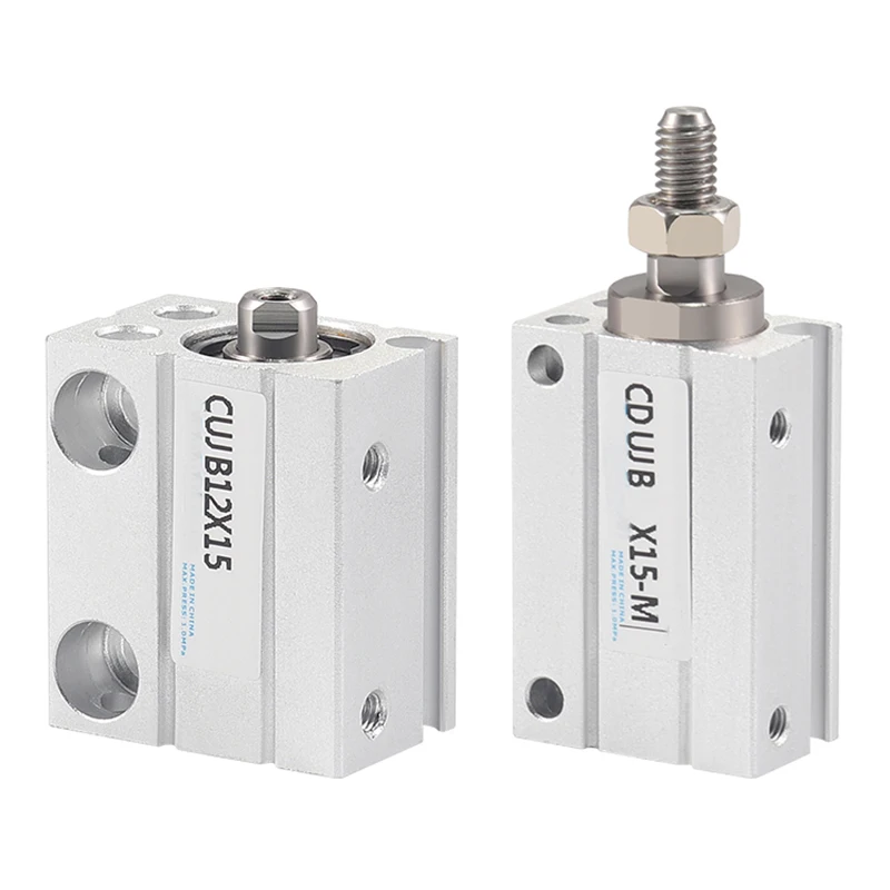 Cilindro de aire neumático pequeño, instalación gratuita, 12mm, 16mm, 20mm, carrera 5/10/15/20/25/30mm, CUJB/CDUJB12/16/20