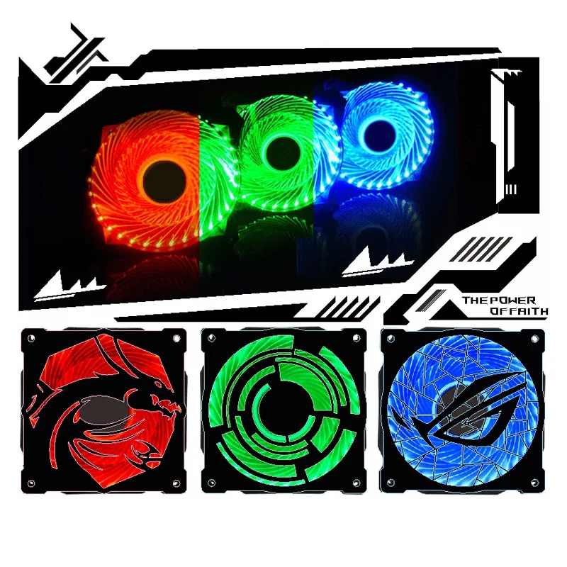 Cubierta de ventilador de 120mm y carcasa de ventiladores de 12CM para decoración de jugador de caja de computadora MOD - imagen 4