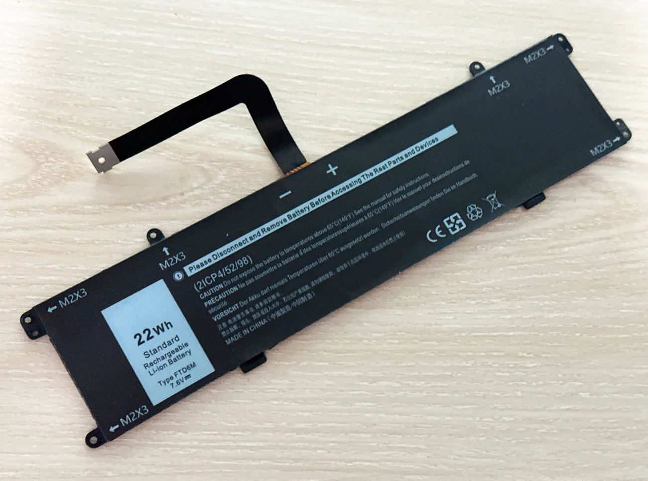 SeagullStar FTD6M 06HHW5 K17M-BK-US 6HHW5 K17M batería del ordenador portátil para Dell Latitude 7285 teclado 2 en 1 E7285 7,6 V 22Wh/2750mAh - imagen 5