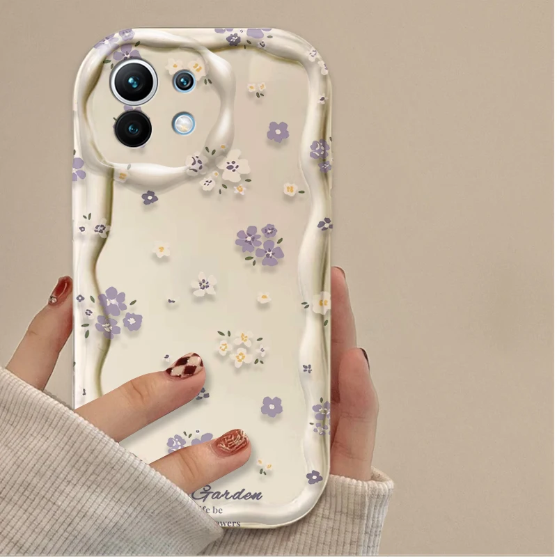 Funda transparente Simple con forma de rosa y flor para Xiaomi 14T 13T 12T 13 12 11 11i Lite 5G 10T POCO X5 X6 Pro X3 NFC X4 GT F3 F4 F5 F6 M6 M5S C65 - imagen 2