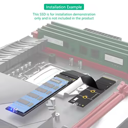 180 grados para NGFF M.2 m-key NVME SSD Cable de extensión 64Gbps para 2230/2242/2260/2280 M.2 NVME SSD