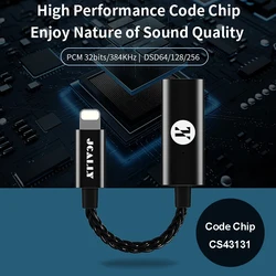 Jcaly Lightning A DAC 3,5 mm para iPhone y Android