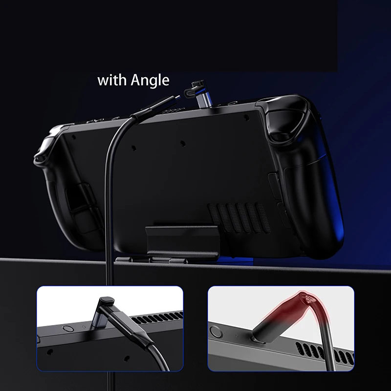 Convertidor USB tipo C, adaptador de codo macho a hembra para interruptor, enchufe de transferencia de 4K60HZ PD100w 20gbps para iPad Steam Deck Phone Laptop - imagen 5