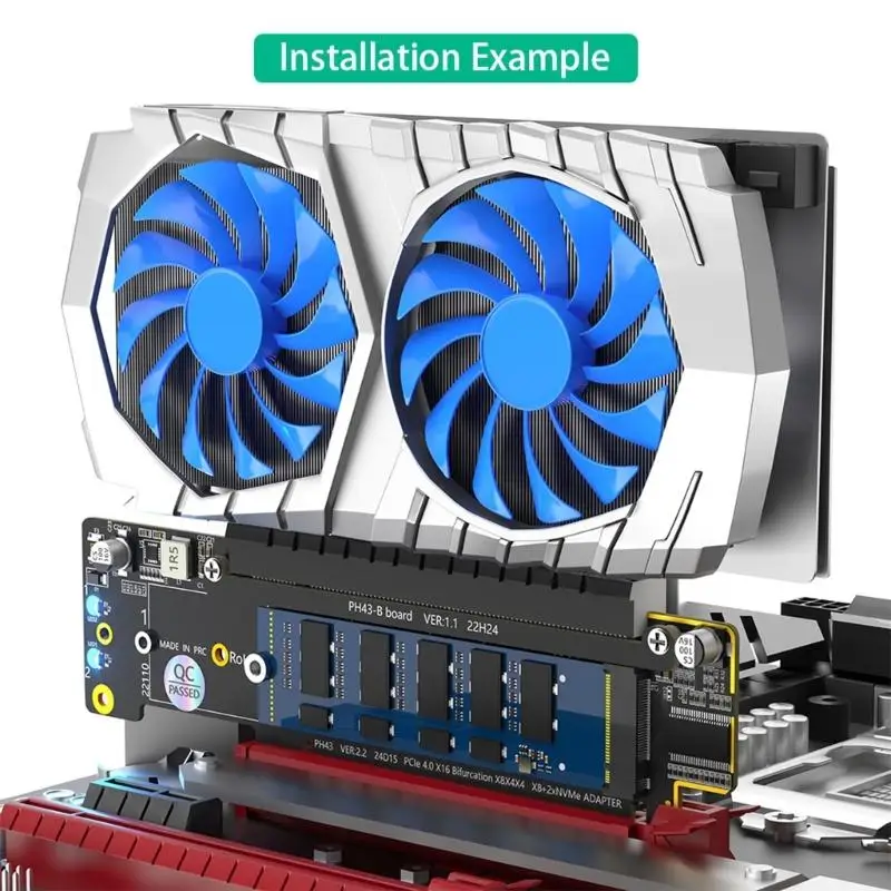 divisor PCIe4.0 grado servidores R53C convierte ranura X16 puerto para expansión almacenamiento