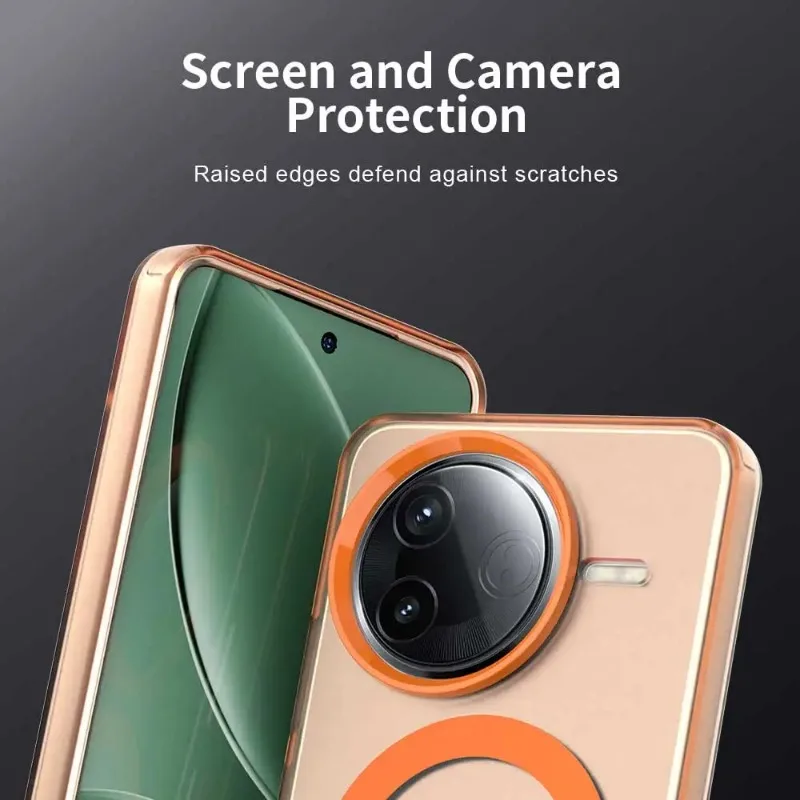 Para POCO F7 Ultra funda para Magsafe carga inalámbrica magnética cubierta de PC translúcida para POCO F7 Pro F7ultra Candy parachoques - imagen 3