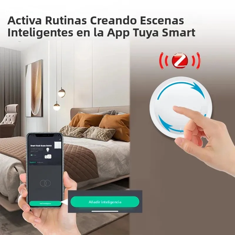 Interruptor de escena Zigbee inteligente, controlador de perilla de botón de atenuación para automatización del hogar, interruptor inteligente DIY, compatible con asistente de hogar - imagen 4