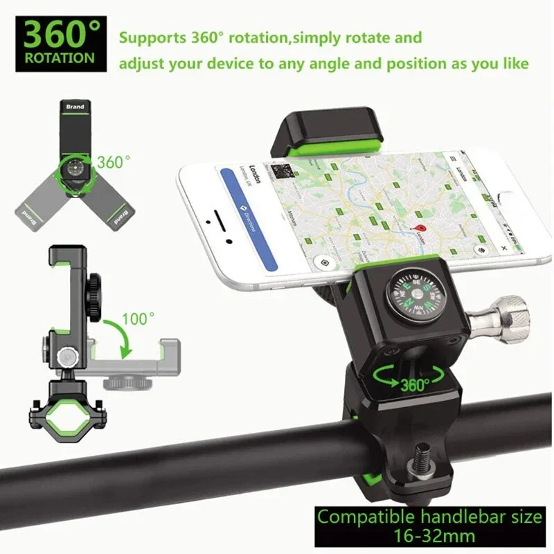 Soporte Universal para manillar de bicicleta y motocicleta, accesorio con rotación de 360 grados, para teléfono móvil IPhone y Samsung de 4,2 "-", 6,8"
