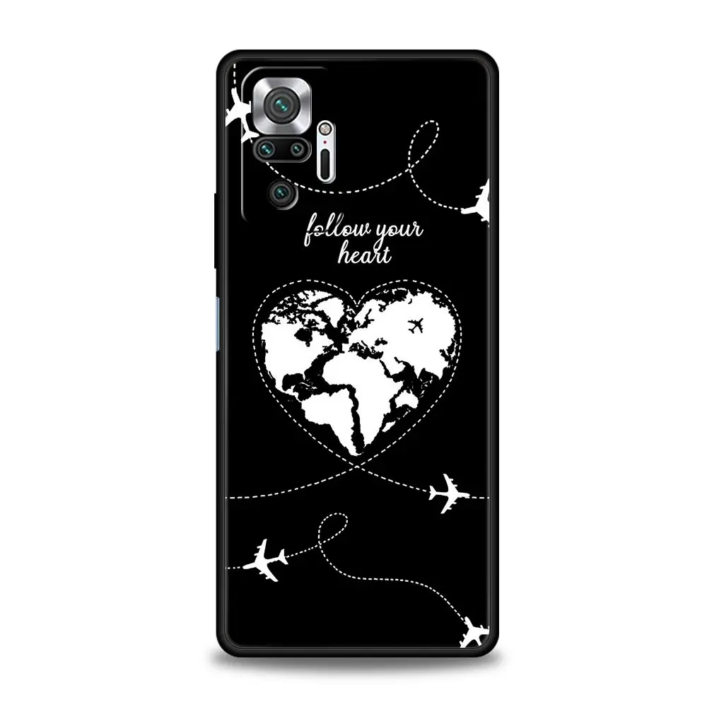 Funda de dibujos animados con mapa del mundo para Xiaomi Redmi Note 13, 12, 5G, 11, 10 Pro Plus, 4G, 9S, 9, 8, 7, 9T, 13C, 12C, 10C, 9C, 9A - imagen 2