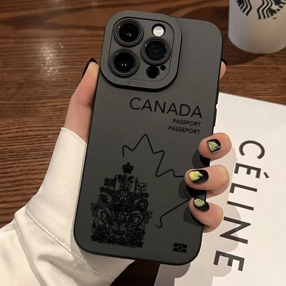 Funda de teléfono con pasaporte de Canadá para Samsung Galaxy S25 S24 S23 S22 S21 S20 Note20 Edge FE Plus Ultra 4G 5G, funda trasera de silicona suave - imagen 4
