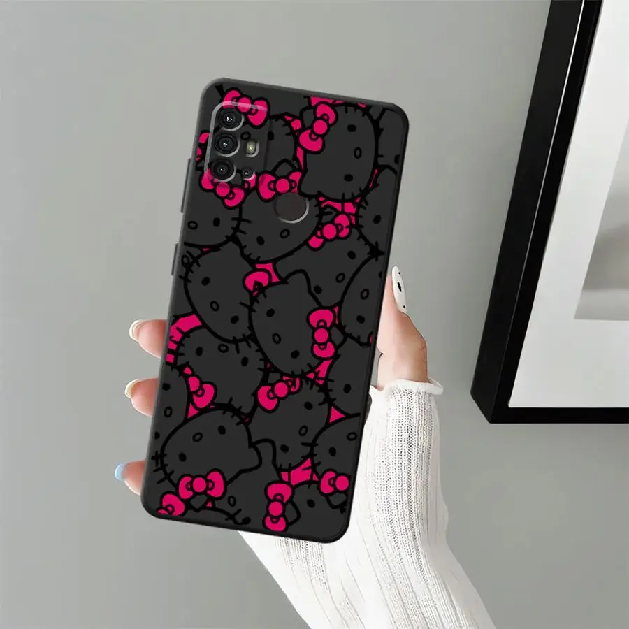Funda de teléfono suave negra para Motorola Mot G60s G60 G51 G73 G32 G71 G52 G50 Edge 20 Pro 30 Lite G53 G30 G22 Edge40 G31 rosa - imagen 3