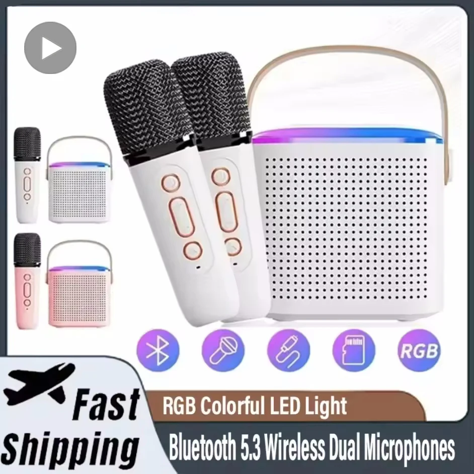 Altavoz Bluetooth portátil inalámbrico para Karaoke, Mini lámpara con micrófono, caja De sonido, música, columna pequeña Caixa De Som Bocina - imagen 2