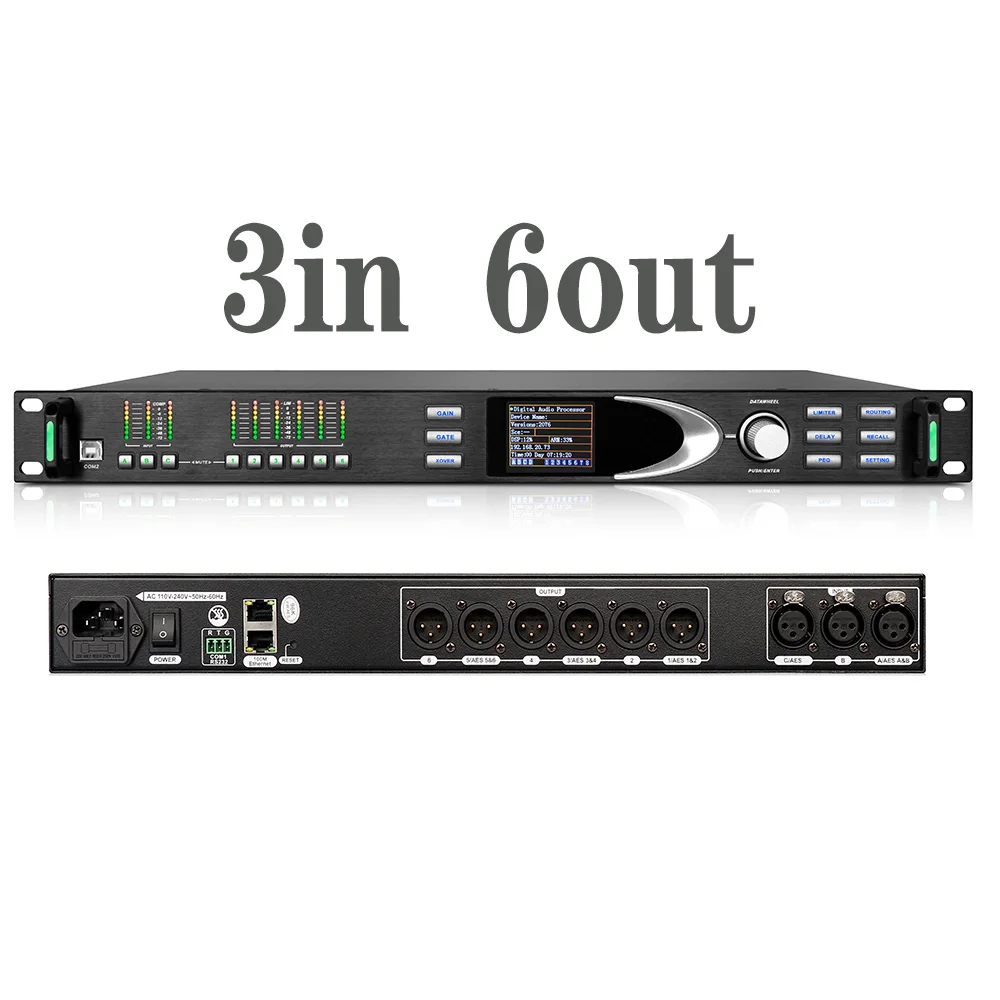 Paulkitson Procesador de audio digital profesional con sistema de gestión de altavoces FIR AES Out 2/3/4In 4/6/8Out 96K 32Bit DSP procesador de sonido - imagen 5