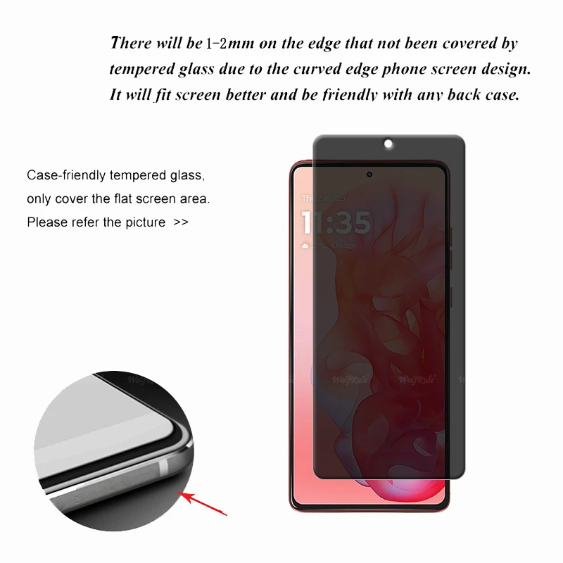 4 Uds para Moto G Stylus 5G 2024 vidrio Moto G Stylus 2024 vidrio privacidad Anti-espía Protector de pantalla Motorola Moto G Stylus 5G 2024 - imagen 4