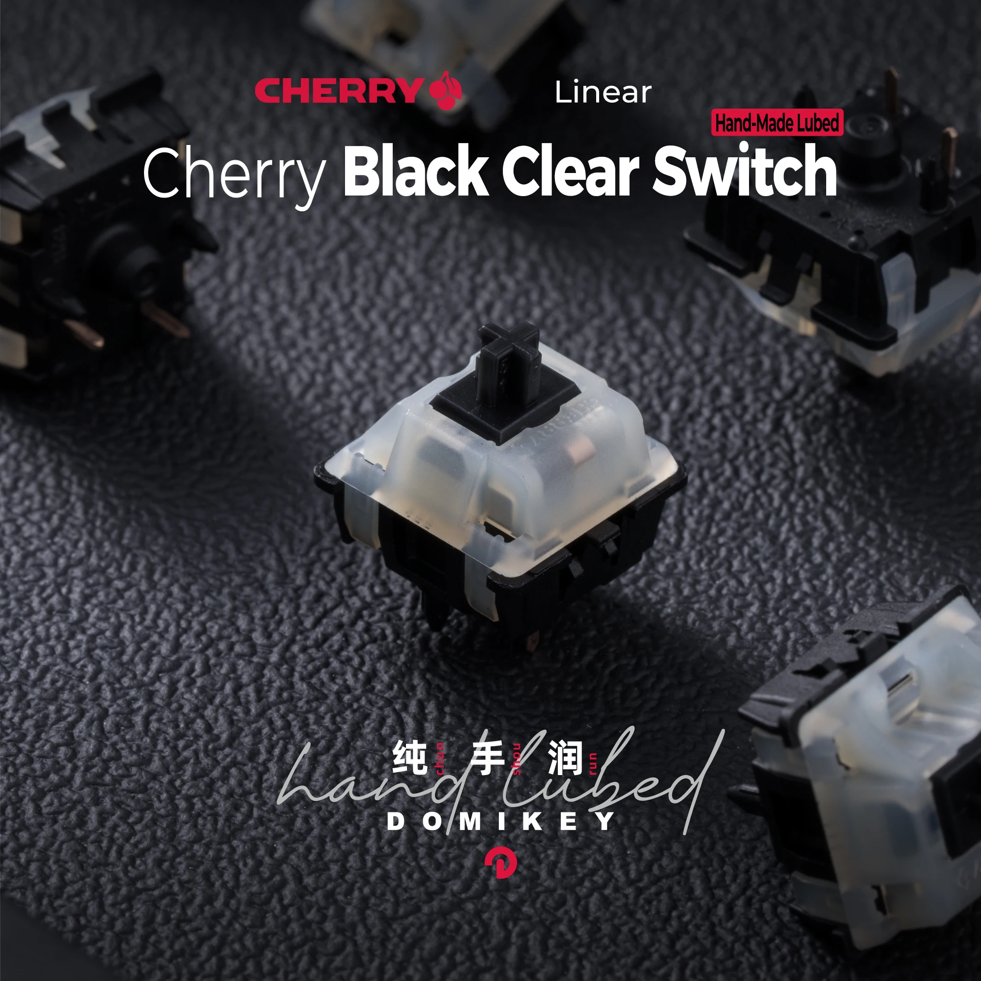 Domikey-interruptor superior transparente para teclado mecánico, accesorio negro, Cherry MX, NIXIE, lineal, 5 pines, 63,5g, color negro - imagen 4