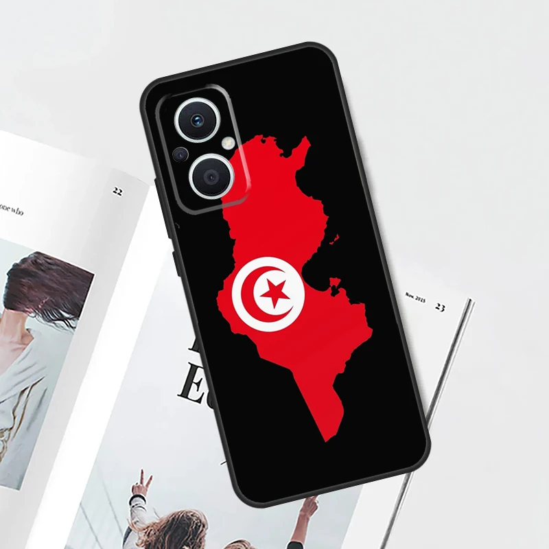 Funda con mapa de la bandera de Túnez para OPPO Find X9 X5 X6 X8 Pro OPPO Reno 14 13 12 11 10 Pro 14F 13F 12F 7 8 Lite - imagen 5