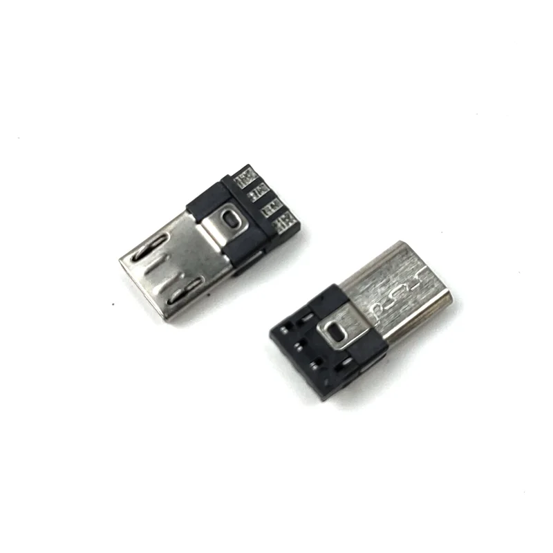 20 piezas Micro USB 2,0 macho, 2p/4p/5 pines, Conector de puerto USB, Terminal de enchufe trasero - imagen 3