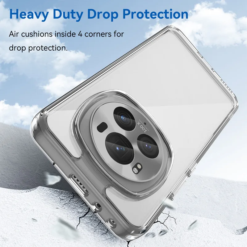 Para Honor Magic 6 Pro funda ELVEV transparente PC + TPU cubierta protectora trasera transparente para teléfono