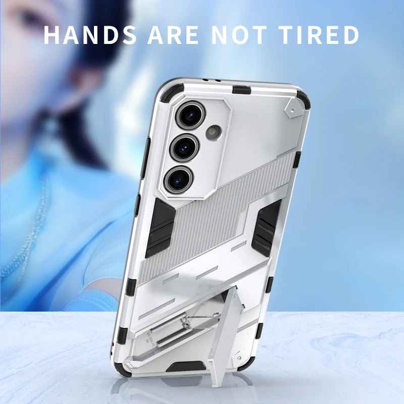 Funda a prueba de golpes para Samsung Galaxy S24 Ultra S23 Plus S22 S21 FE A15 A25 A35 A55 M15 M35 M55 5G soporte armadura cubierta trasera del teléfono ﻿ - imagen 4