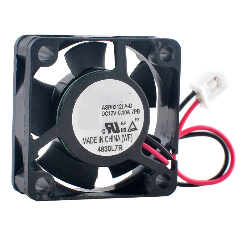 ASB0312LA-D 3cm 30mm ventilador 30x30x10mm DC12V 0.10A 2 pines 8000rpm Micro ventilador de flujo axial ventilador de refrigeración para máquina de monitoreo de reproductor