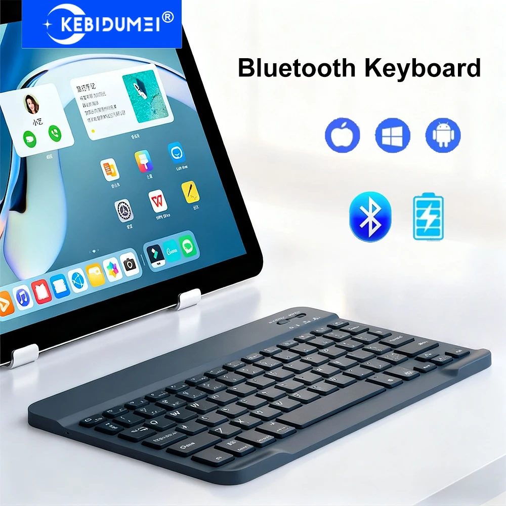 Teclado Bluetooth Mini teclado inalámbrico recargable de 10 pulgadas teclado portátil para juegos para PC portátil tableta Android