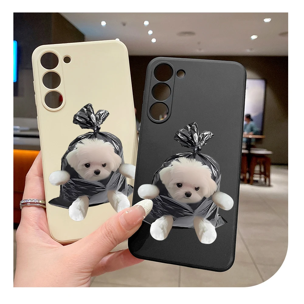 Funda de teléfono con diseño de cachorro bonito para Samsung Galaxy S25 S24 S23 S22 S21 S20 Ultra Plus S24 FE S23 FE 5G Note 20 Ultra Funda