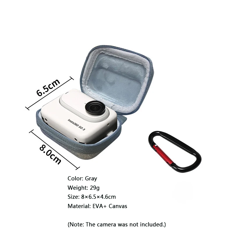 Mini bolsa corporal para Insta 360 GO 3 GO 3S, bolsa de almacenamiento para cámara deportiva, organizador protector, bolsa para cámara deportiva, accesorios - imagen 3