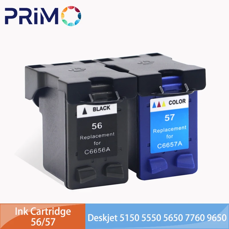 Cartucho de tinta 56XL 57XL 56 57 para HP56 HP57, para HP Deskjet 5150, 5550, 5650, 7760, 9650, 1315, 1350, 2110, 2210, 4200, 1110, 1205, 1210, 1215