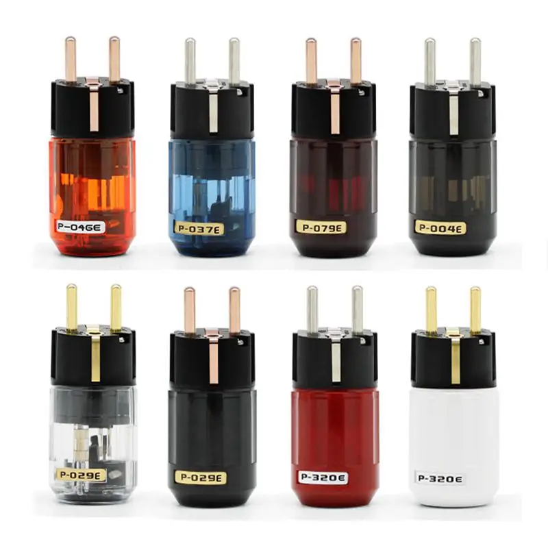 Schuko-enchufe de alimentación Hifi para Europa y la UE, conector hembra IEC para Cable de alimentación DiyAC, P-004E, P-037E, P-079E, P-029E