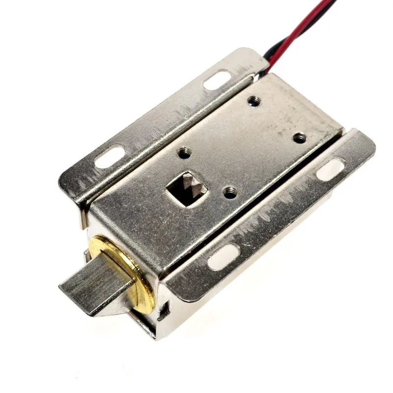 Lengüeta de bloqueo solenoide eléctrico, montaje hacia arriba para puerta, cajón de armario, CC de 12V - imagen 5