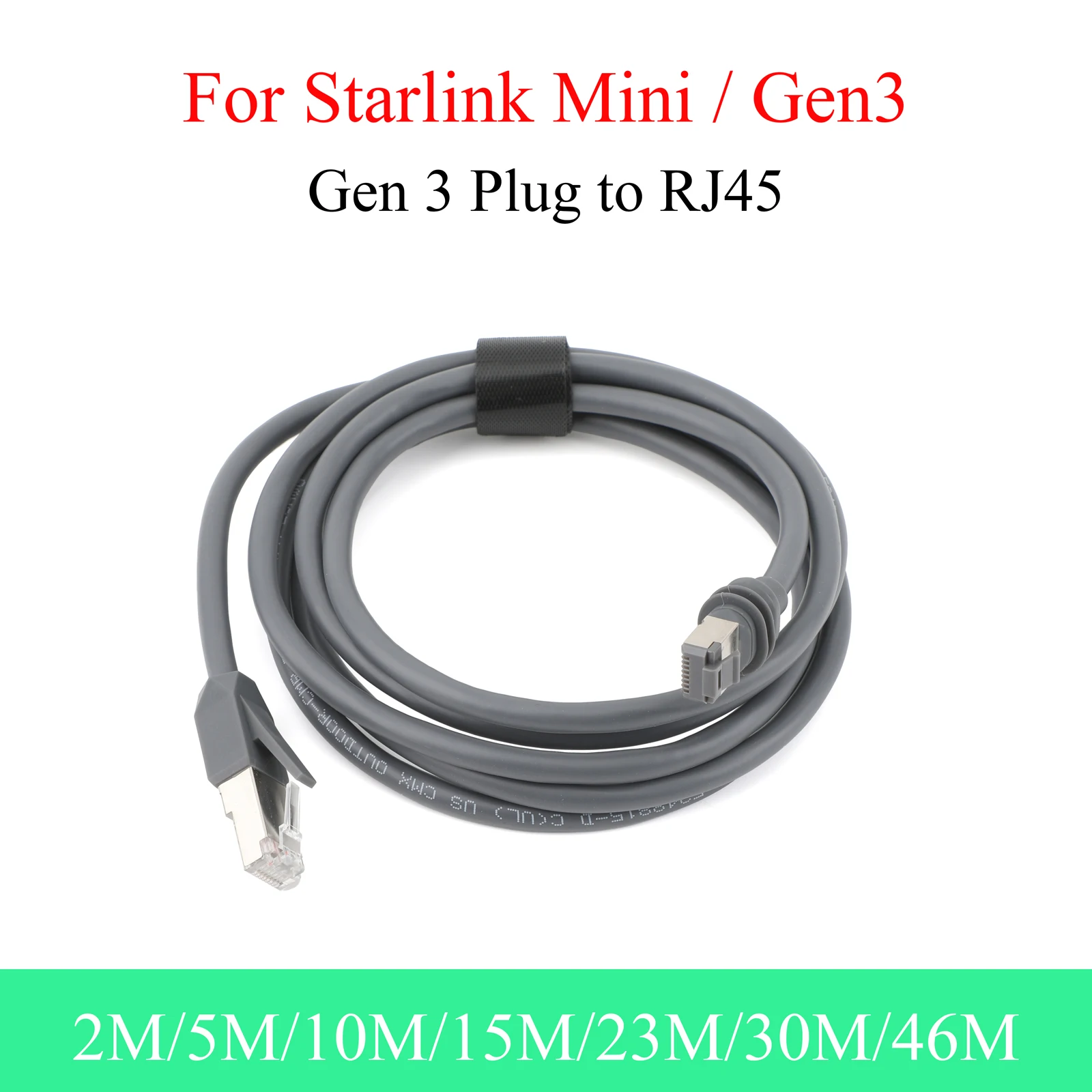Para Starlink Gen 3/Mini Cable de extensión Plug and Play adecuado para adaptador Sartlink Mini RJ45 a Gen3 impermeable y antienvejecimiento