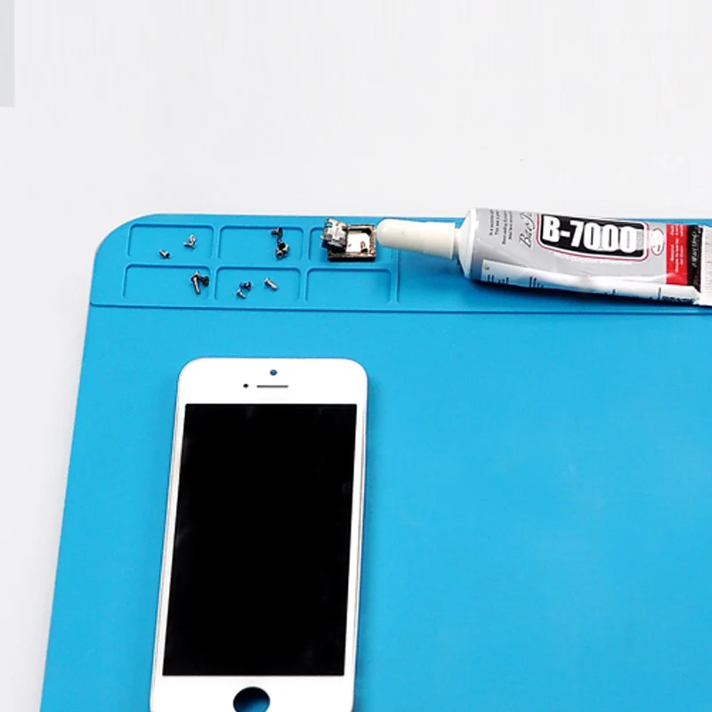 Estera de trabajo de aislamiento térmico, estación de soldadura resistente al calor, almohadilla aislante de reparación, plataforma de mantenimiento de 30x20cm - imagen 2