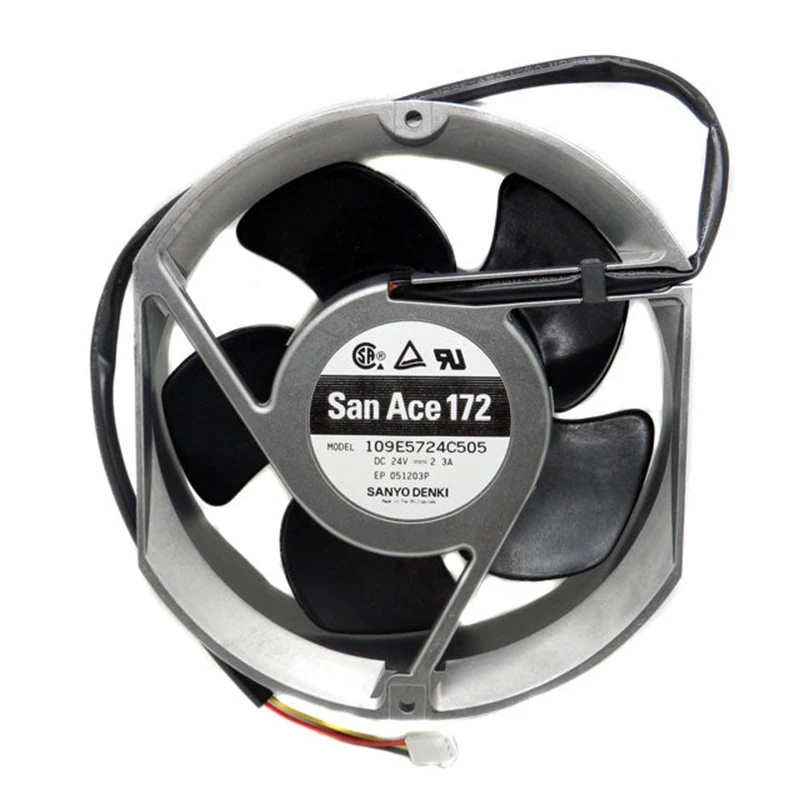 Inversor industrial de gran volumen de aire, ventilador de refrigeración de escape, Original, 109E5724C505, 24V, 2.3A, 17251, 17CM