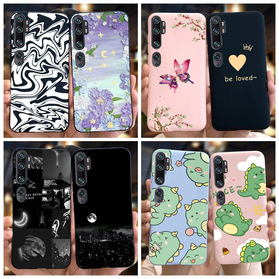 Funda para Xiaomi Mi Note 10 Pro, carcasa protectora de silicona suave, flor y mariposa, Popular, CC9 Pro