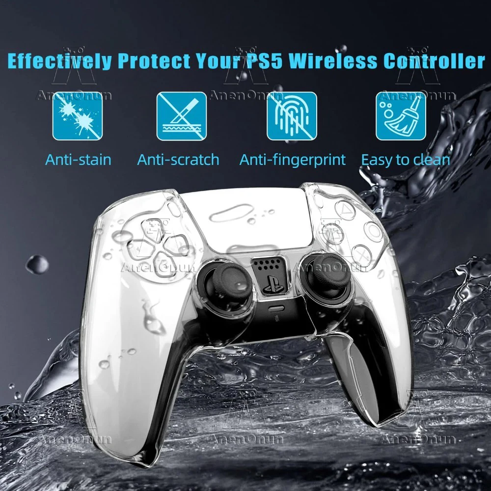 Funda Protectora Transparente Mando PS5 – Anti Caídas y Rayones