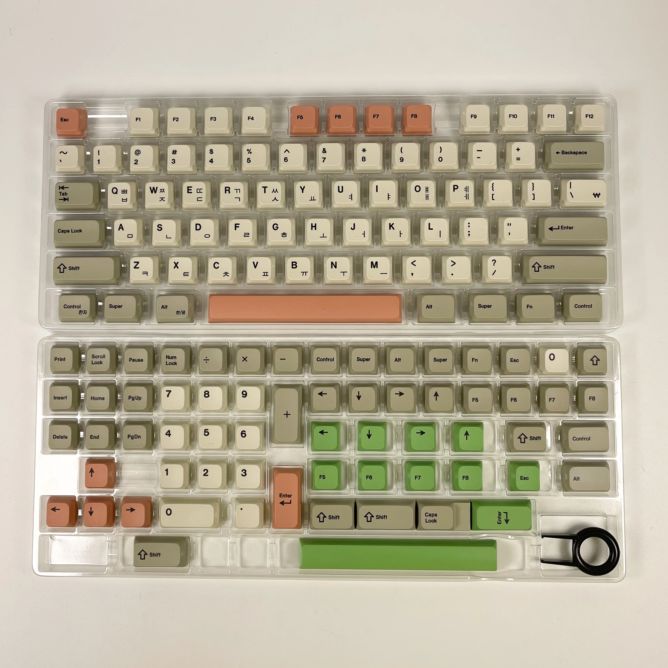 XDA PBT Keycaps coreano inglés ruso japonés 9009 Set tinte Sub Keycap para Cherry Mx Switch Teclado mecánico 61 75 82 98 teclas - imagen 5